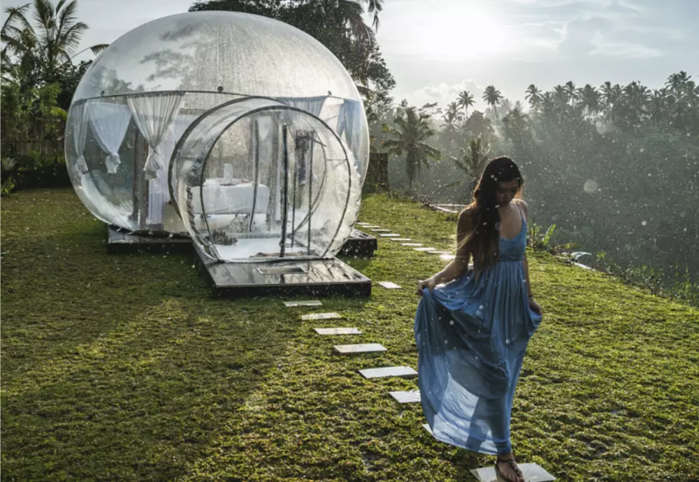 under the stars bubble tent